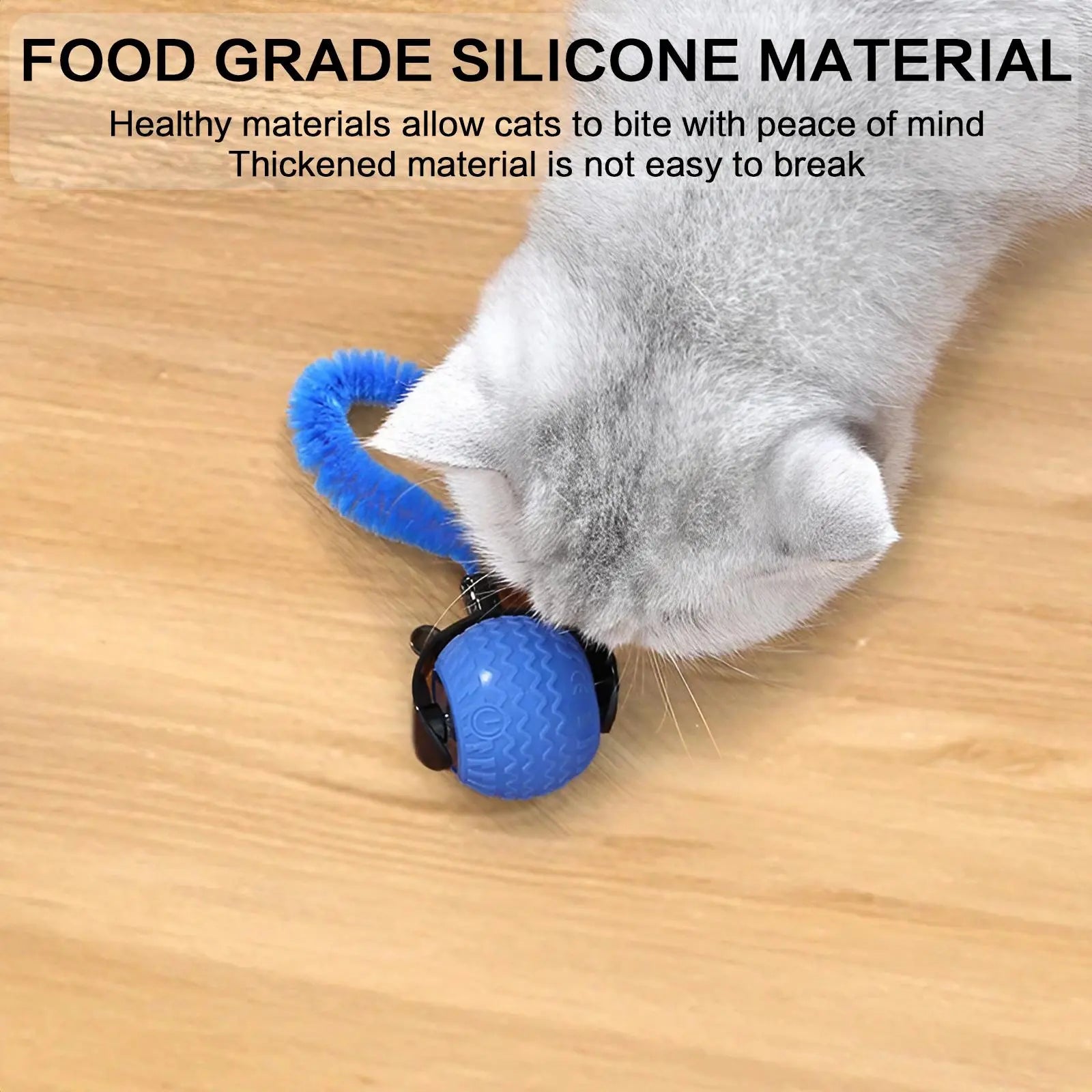 Rechargeable Interactive Cat Toy Ball - Durable Teaser for Indoor Play and Exercise (1 or 2 Count)