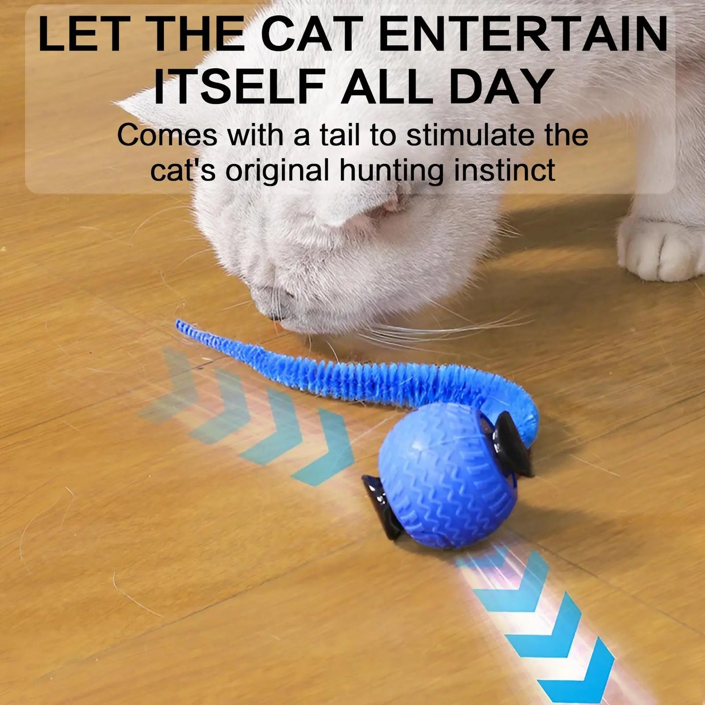 Rechargeable Interactive Cat Toy Ball - Durable Teaser for Indoor Play and Exercise (1 or 2 Count)